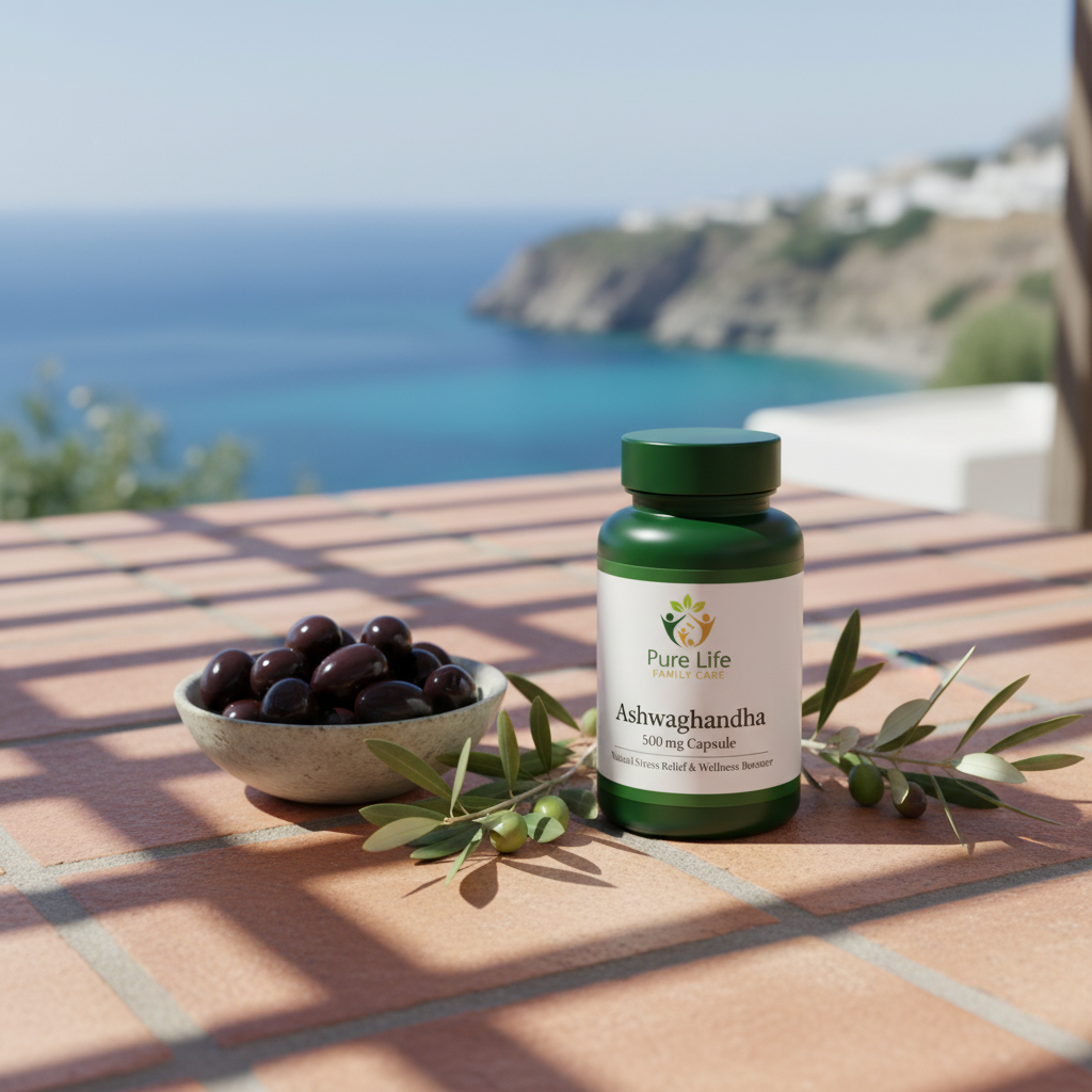 Ashwagandha Capsules 500mg Stress Relief and Sleep Aid in Pakistan by Pure Life ٖFamily Care