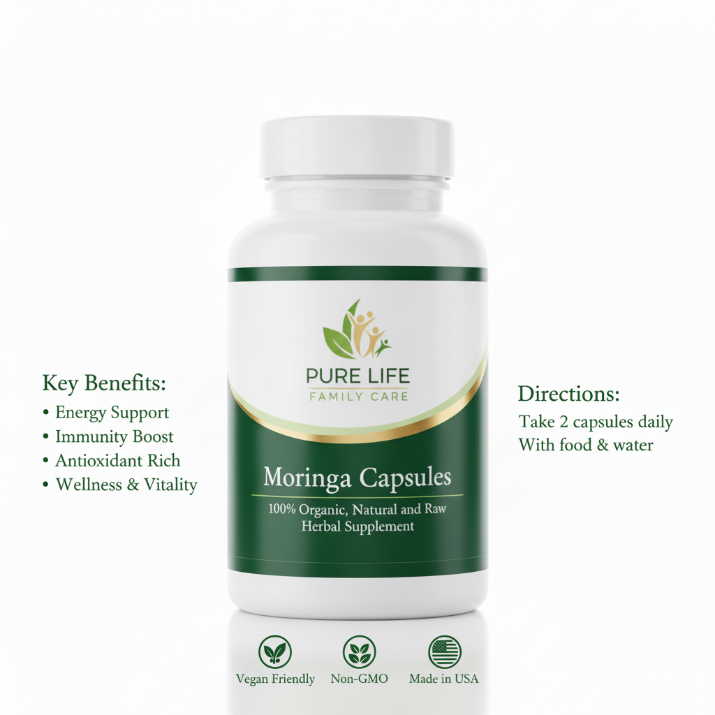 Moringa Capsules – Organic Superfood, Immunity Booster & Joint Relief-By Pure Life ٖ