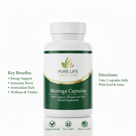 Moringa Capsules – Organic Superfood, Immunity Booster & Joint Relief-By Pure Life ٖ