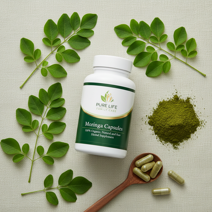 Moringa Capsules – Organic Superfood, Immunity Booster & Joint Relief-By Pure Life ٖ
