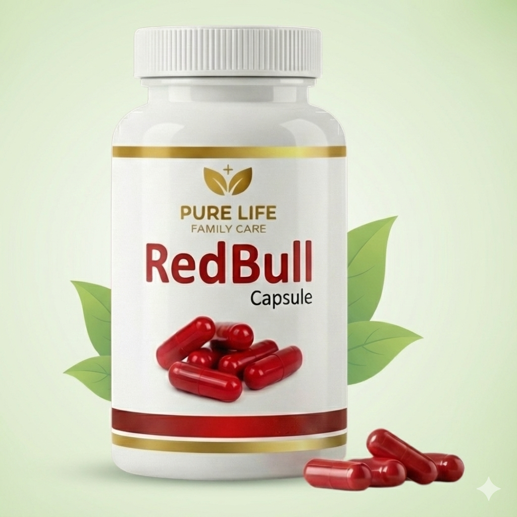 Pure Life Red Bull Capsules – Instant Timing & Power Booster (For Waqti Istamal)